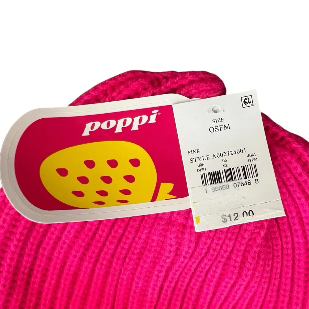 Poppi Bright Pink Strawberry Winter Hat - Picture 5 of 5